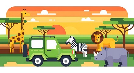 Fototapeta premium African Safari Animals.