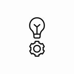 bulb idea configuration icon sign vector
