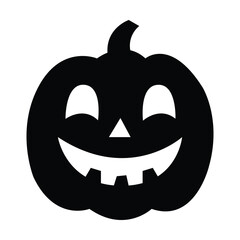 Halloween Pumpkin Jack-o’-Lantern Face Isolated Vector Icon