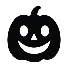 Halloween Pumpkin Jack-o’-Lantern Face Isolated Vector Icon