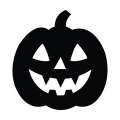Halloween Pumpkin Jack-o’-Lantern Face Isolated Vector Icon