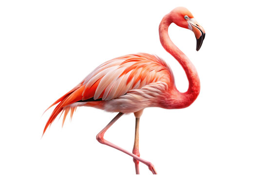 Pink Flamingo Standing On One Leg bird animal