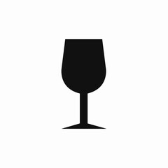 goblet glass icon sign vector