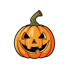 Spooky Halloween Jack-o'-lantern Festive Autumn Illustration - HALLO-07