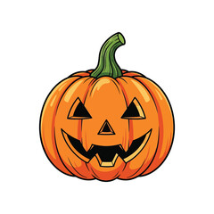 Spooky Halloween Pumpkin Festive Jack-o'-lantern Illustration for Autumn Celebrations