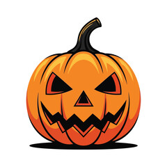 Spooky Halloween Pumpkin Festive Jack-o'-lantern Illustration for Autumn Celebrations