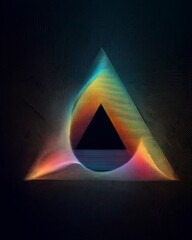 Abstract Geometric Design with Colorful Light and Dark Background