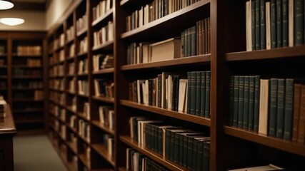 A bookshelf filled with numerous books, ideal for educational or literary settings