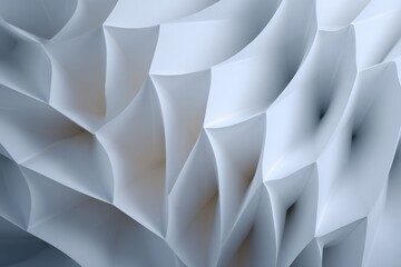 Abstract Light Blue Folded Paper Texture Background