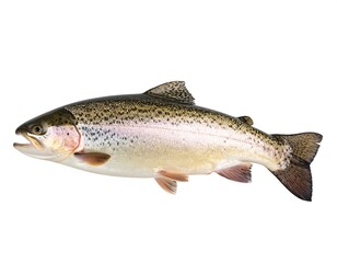 Naklejka premium Side view of a whole rainbow trout (1)