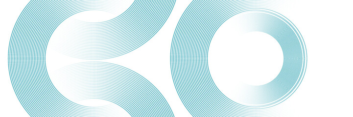 Abstract blue circle lines on white background. Geometric stripe line art design. Modern gradient lines pattern. Futuristic technology concept. modern trendy design,illustration,eps10,poster,website