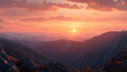 Mountain sunset vista