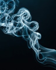 Fototapeta premium Abstract Smoke Patterns in Motion Against a Dark Background