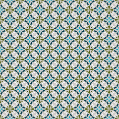 Moroccan lattice seamless vector pattern with ornamental swirls, arabesque inspired repeating tile design for wallpaper and fabric texture.