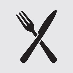 Knife & Fork Silhouette Icon