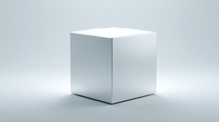 smooth white 3d cube generated by ai