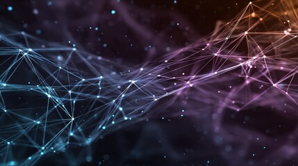 Obraz premium abstract network connections gradient background