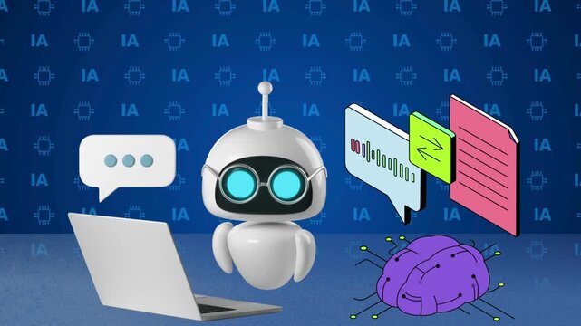 AI Robot Animated Graphics Smooth 3D