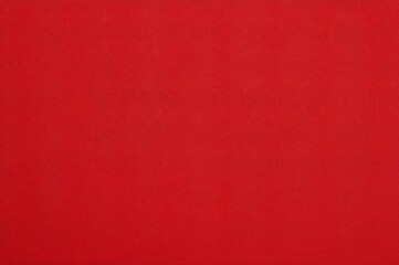 Close-up of red cotton material for garment making, flat lay of smooth fabric texture