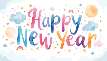 Happy New Year, New Year evening, new year sale, new year banner, new year card, 2026, new year evening, new year poster, new year banner, holiday, new, year, sign, celebration, neon, new year, night,