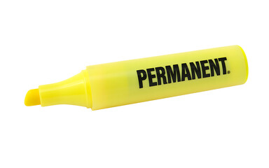 Yellow Permanent Marker removed reuug Transparent background