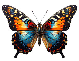 Fototapeta premium Butterfly wings pair, PNG