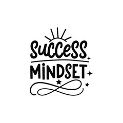 Success Mindset Motivational Hand Lettering Design
