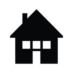 Find your dream home simple black house vector illustration real estate residential building design