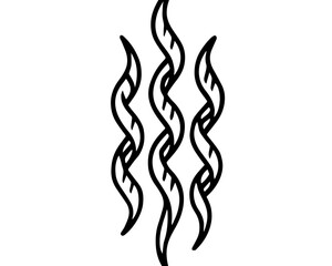 Fototapeta premium Minimalist Flame Ribbons – Abstract Symmetrical Ornament