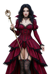 Fototapeta premium Enthralling Halloween Queen A Dark Fantasy Digital Painting