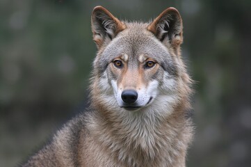 Fototapeta premium Portrait of a female wolf from the Iberian Peninsula