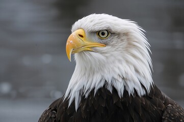 Obraz premium Close-up of a White-tailed eagle with sharp focus