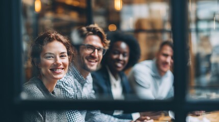 Representations of sales teams working together