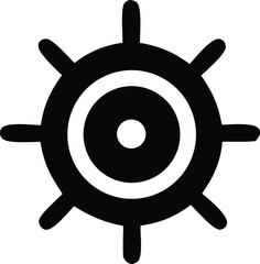 Nautical ship's wheel symbol nautical maritime navigation control symbol marine steering wheel emblem nautical theme icon