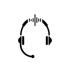 Headset icon, Headset logo. vector illustration logo template for many purpose. Isolated on white background