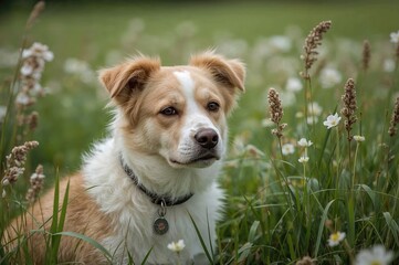 Canine portrait in a natural outdoor setting