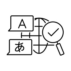 Language detection, Text language identification, Multilingual support, Content localization, and AI language recognition on transparent background