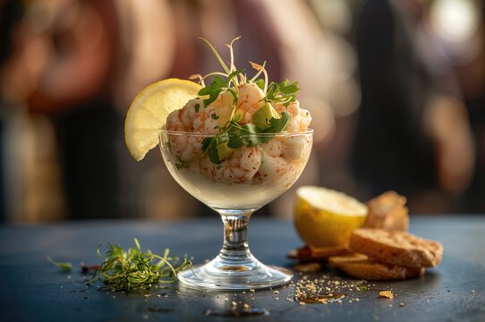 How to Prepare a Shrimp and Avocado Salad with Arugula, Mayonnaise, Espelette Pepper, Lemon, and Leek Sprouts