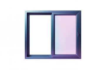 Fototapeta premium Modern residential window frame set against a plain white background