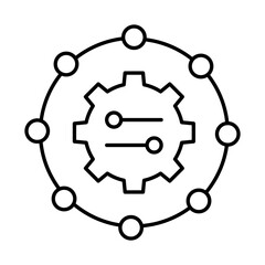 Fine-tuning, Machine learning models, Model optimization, Task-specific training, Performance improvement, and AI model adjustment. Vector line icon with editable stroke.