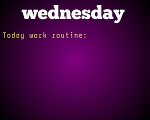 Time routine of work 