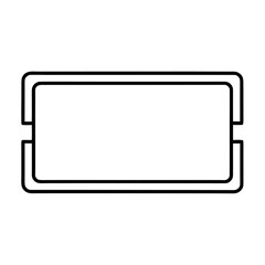 blank sign on white background