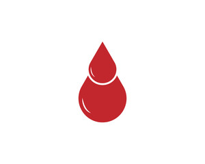 Obraz premium Human Blood logo template vector icon illustration design on white background. 