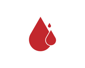 Fototapeta premium Human Blood logo template vector icon illustration design on white background. 