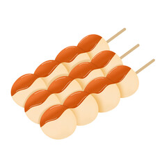 Illustration of dango