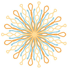 vector illustration of a decorative snowflake