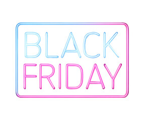 Black Friday neon sign on a black background