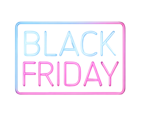 Black Friday neon sign on a black background