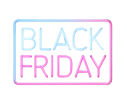 Black Friday neon sign on a black background