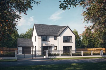 Contemporary spacious standalone home with new construction and enclosed by greenery